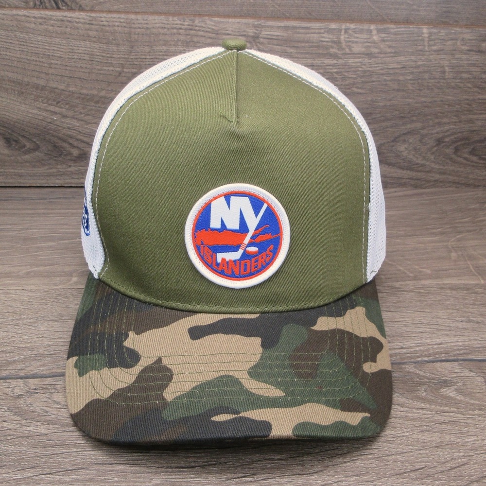 New York Islanders Hat Promo Cap Mens Snap Back Green Camo NHL Hockey Ford